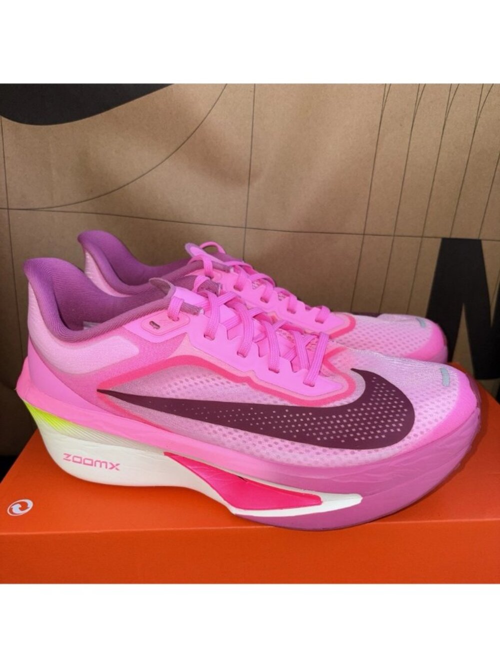 NEW Zoom Fly 6 Running Shoes Women's Size 7.5 Pink Spell/Bordeaux FN8455-602 - Picture 1 of 7